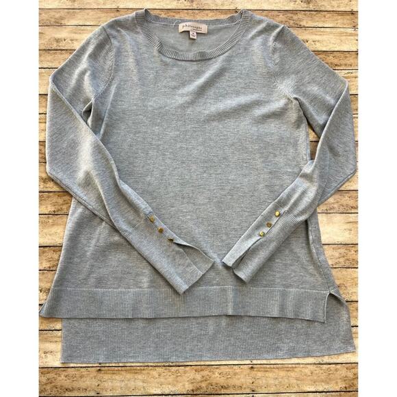 Philosophy Gray Sweater M - Picture 5 of 10